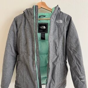Girl's L NorthFace Ski Jacket with hood